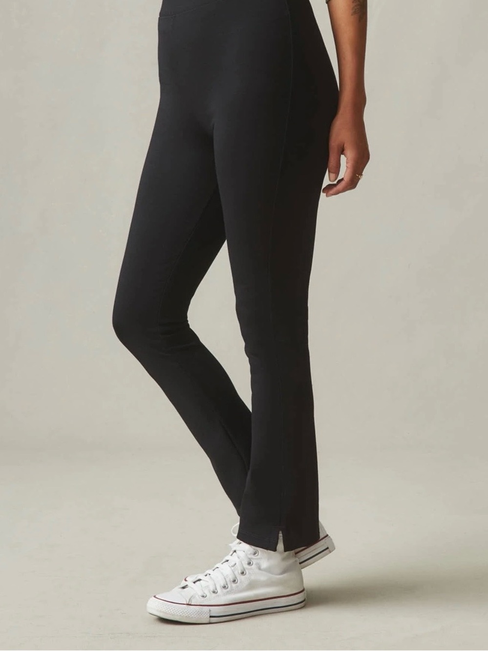 American Giant Ponte Kick Flare Black Pants Women's size 14